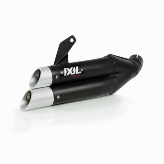 IXIL(イクシル) フルエキマフラー ハイパーロー 430mm ブラックHTペイント L3XB デュアルラウンド 50mm リード125 2022