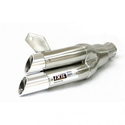 IXIL(イクシル) スリップオンマフラー ステンレス 185mm マットポリッシュ デュアルラウンド 45mm CBR125R 11-12