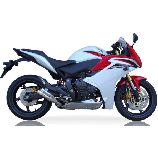 IXIL(イクシル) スリップオンマフラー 305mm マットポリッシュ L2X デュアルラウンド 45mm CB600F/S ホーネット '07-'16/CBR600F '11-'13