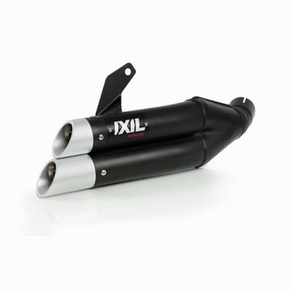 IXIL(イクシル) フルエキマフラー ハイパーロー 430mm ブラックHTペイント L3XB デュアルラウンド 50mm Z650/ニンジャ650 2023