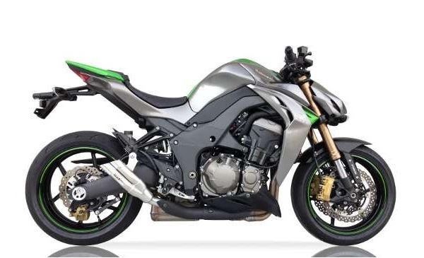 IXIL(イクシル) スリップオンマフラー 左右2本出し 305mm マットポリッシュ L2X デュアルラウンド 45mm Z1000 10-13 (ZR1000D)