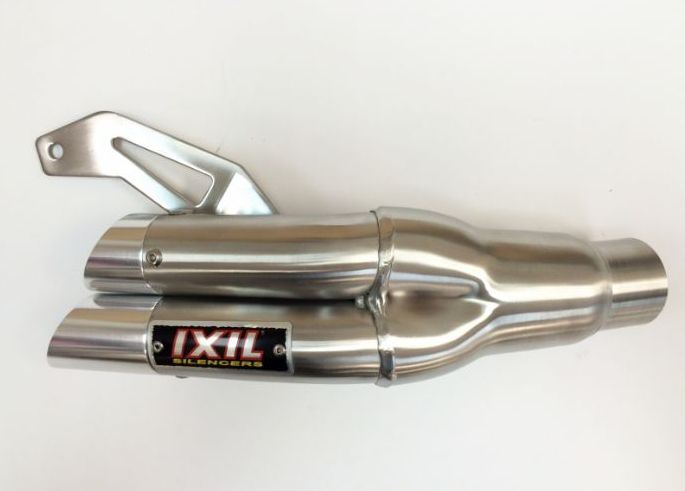 IXIL(イクシル) スリップオンマフラー 305mm マットポリッシュ L2X デュアルラウンド 45mm ZX10R 08-10 (ZXT00E)