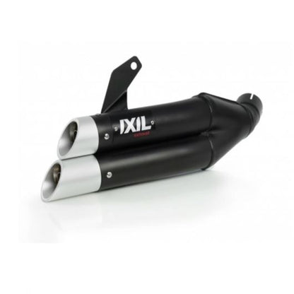 IXIL(イクシル) スリップオンマフラー 430mm ブラックHTペイント L3XB デュアルラウンド 50mm デューク 125 '17/RC 125-200-390 '17