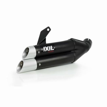 IXIL(イクシル) スリップオンマフラー 430mm ブラックHTペイント L3XB デュアルラウンド 50mm GSR750 '11-16 GSX-S750 '17-20