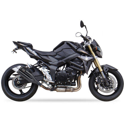 IXIL(イクシル) スリップオンマフラー 430mm ブラックHTペイント L3XB デュアルラウンド 50mm GSR750 '11-16 GSX-S750 '17-20