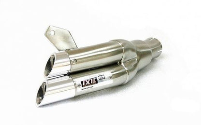 IXIL(イクシル) スリップオンマフラー 305mm マットポリッシュ L2X デュアルラウンド 45mm GSX600R GSX750R '11-15