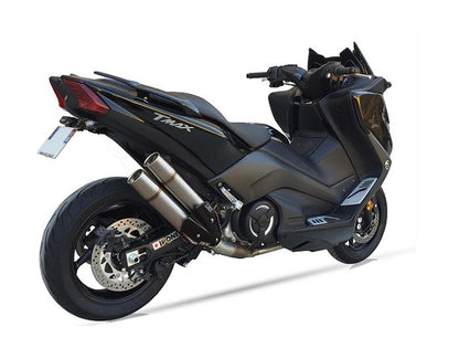 IXIL(イクシル) フルEXマフラー 450mm マットポリッシュ L5X デュアルラウンド 80mm T-マックス530 2017