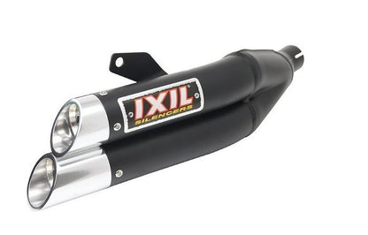 IXIL Full EX Exhaust 430mm Black HT Paint L3X Dual Round 50mm R15 (MSLAZ) '13-16