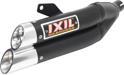 IXIL Full Exhaust Muffler 430mm Black HT Paint L3X Dual Round 50mm R25/R3 '15-16