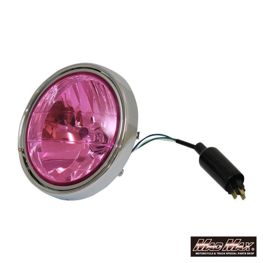 φ180 マルチリフレクター ヘッドライト ピンクレンズ カワサキ車用