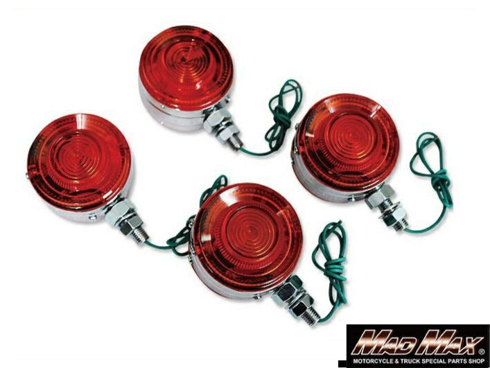 Drum-shaped Turn Signals, Amber, OEM Type W1 (W650), Set of 4
