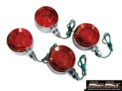 Drum-shaped Turn Signals, Amber, OEM Type W1 (W650), Set of 4