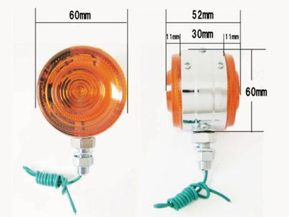 Drum-shaped Turn Signals, Amber, OEM Type W1 (W650), Set of 4