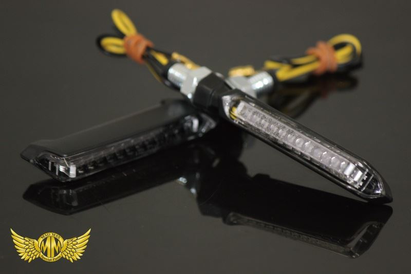 LED12連 流れるウインカー シーケンシャル クリア オートバイ汎用 2個セット