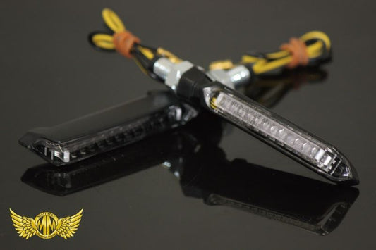 LED12連 流れるウインカー シーケンシャル クリア オートバイ汎用 2個セット