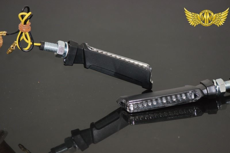 LED12連 流れるウインカー シーケンシャル クリア オートバイ汎用 2個セット