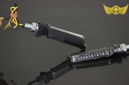 LED12連 流れるウインカー シーケンシャル クリア オートバイ汎用 2個セット