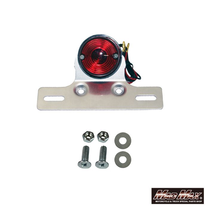 丸型シングルテールランプ(ミニテールランプ) レッド 汎用