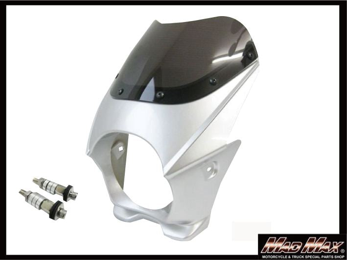 ビキニカウル 6mm/ボルト付 シルバー 高さ300×横270×奥行き230mm 汎用(130φヘッドライト車用)