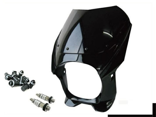 ビキニカウル 180φ M8取付けボルト/スクリーンボルトブラック付属 ブラック 汎用