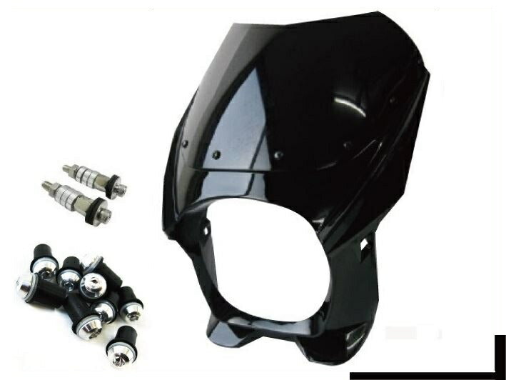 ビキニカウル 180φ M8取付けボルト/スクリーンボルトシルバー付属 ブラック 汎用