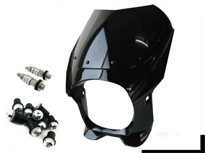 ビキニカウル 180φ M8取付けボルト/スクリーンボルトシルバー付属 ブラック 汎用