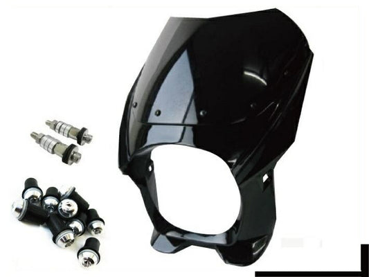 ビキニカウル 180φ M8取付けボルト/スクリーンボルトシルバー付属 ブラック 汎用