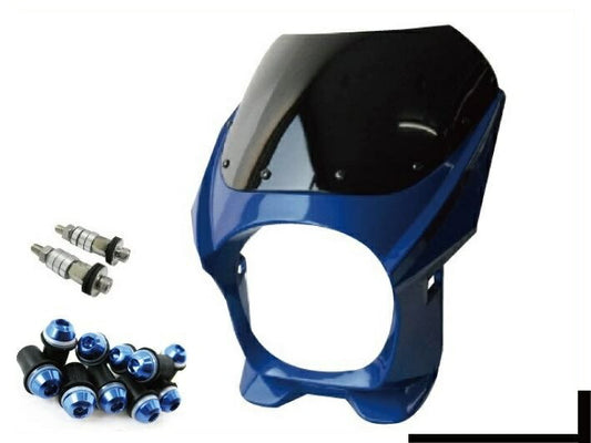 ビキニカウル 180φ M8取付けボルト/スクリーンボルトブルー付属 ブルー 汎用