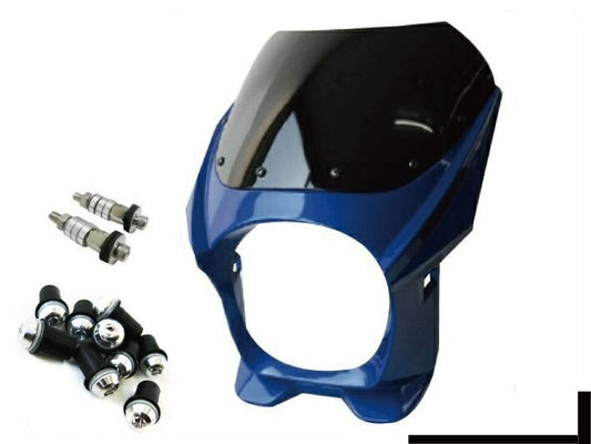 ビキニカウル 180φ M8取付けボルト/スクリーンボルトシルバー付属 ブルー 汎用