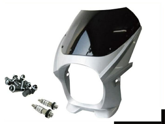 ビキニカウル 180φ M8取付けボルト/スクリーンボルトブラック付属 シルバー 汎用