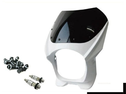 ビキニカウル 180φ M8取付けボルト/スクリーンボルトブラック付属 ホワイト 汎用