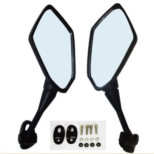 カウルミラー ブラック スクエア 汎用 左右セット