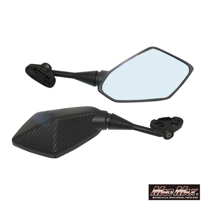 カウルミラー カーボン調 スクエア 汎用 左右セット