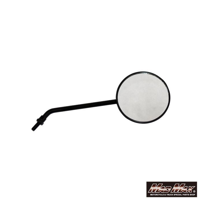 Round Mirror 10mm Black Universal Left/Right 2pcs