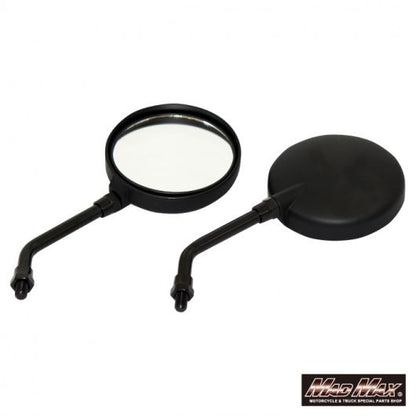 Z2 Type Mirror, Short Stem, 10mm, Black, Universal (for right-hand thread vehicles), 2 pcs.