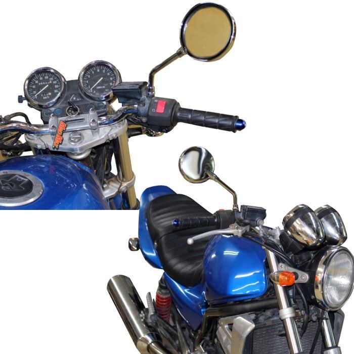 Z2 Type Mirror Short Stem 10mm Chrome Universal (Right-hand Thread Vehicles) 1 pc.