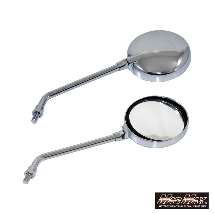Z2 Type Mirror, Long Stay, 10mm, Chrome, Universal (for clockwise threaded vehicles), 2 pcs.