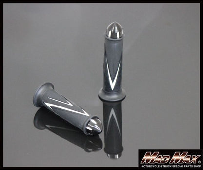 ハンドルグリップセット バーエンド付 QC-H-224 ホワイト 14.5cm 汎用