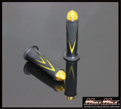 Handlebar Grip Set with Bar Ends QC-H-224 Yellow 14.5cm Universal