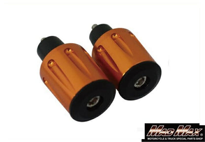 アルミハンドルバーエンド キャップ オレンジ 36mm 左右セット 汎用