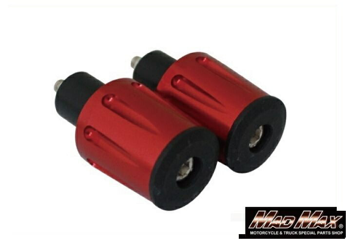 Aluminum Handlebar End Caps Red 36mm Left and Right Set Universal
