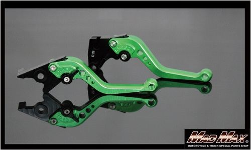 6-Position Adjustable Billet Short Levers Green Z125 PRO