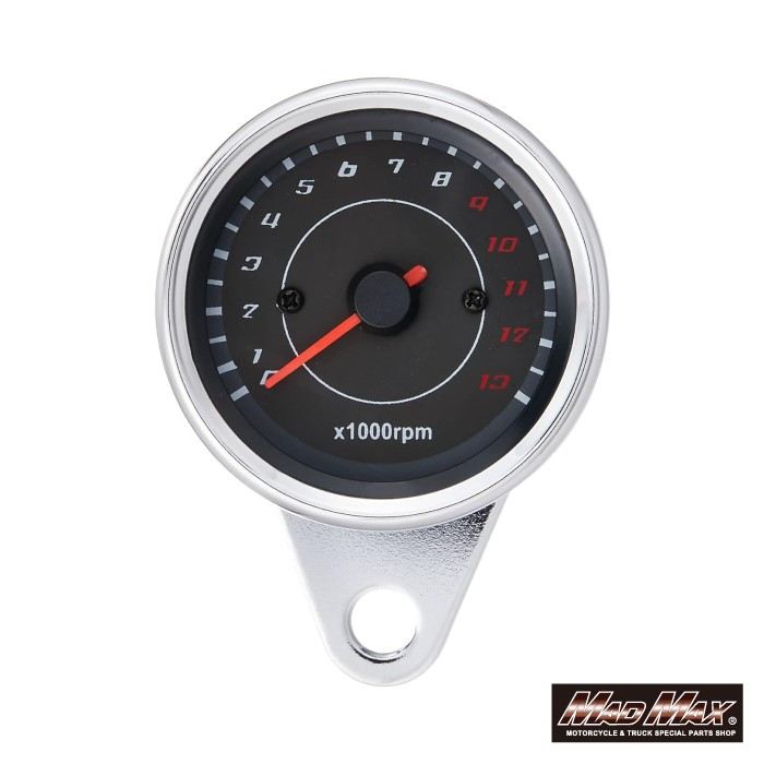 Electric LED Tachometer 13000 RPM, W66 x H55mm, Universal (12V Only)