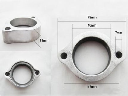 マフラーフランジ&割りカラーセット 1台分 ゼファー400/カイ Z400FX/Z400GP/GPZ400F