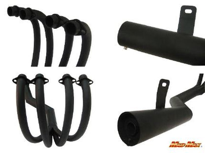 Hand-bent Style Short Exhaust Matte Black XJR400/R (4HM)