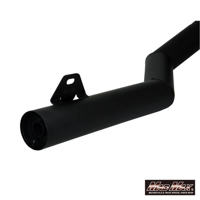 手曲げ風 ショート管マフラー ツヤ消しブラック ZRX400