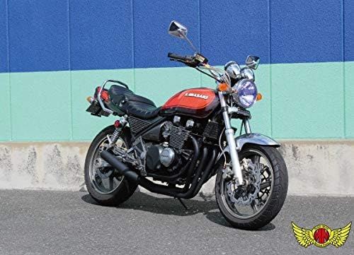 機械曲げ ショート管マフラー ツヤ消しブラック ゼファー400/カイ