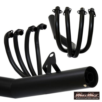 Hand-Bent Style Short Exhaust Black for Kawasaki Zephyr 750/RS