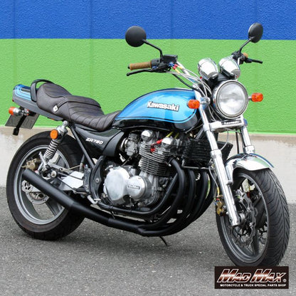 Hand-Bent Style Short Exhaust Black for Kawasaki Zephyr 750/RS
