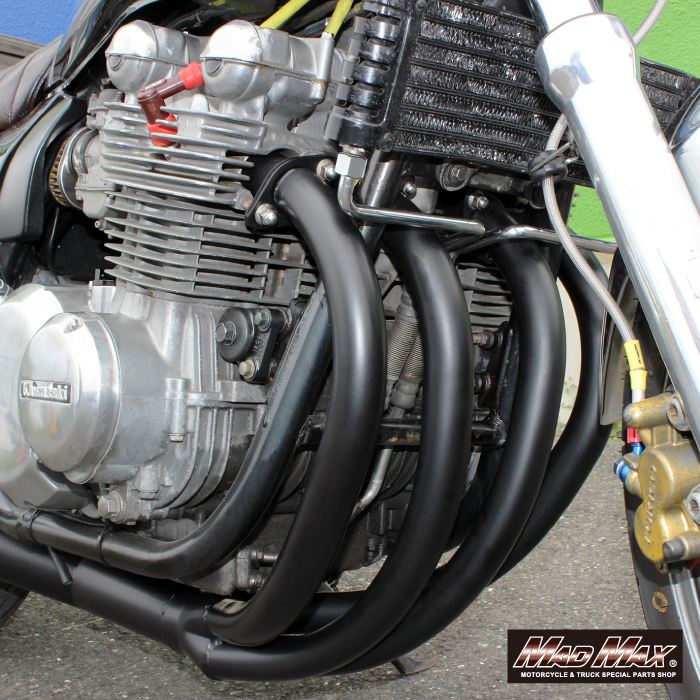 Hand-Bent Style Short Exhaust Black for Kawasaki Zephyr 750/RS